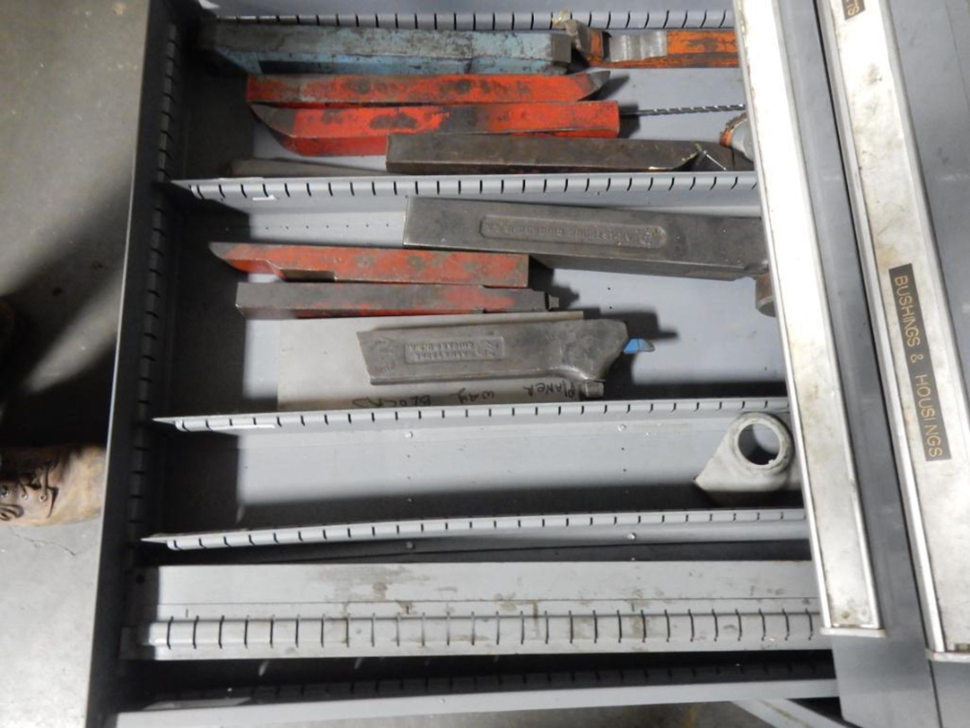 8-DRAWER TOOL CABINET - HOLD DOWN CLAMPS, CUTTING TOOLS, STOPS, BLOCKS, ETC. - Image 7 of 9