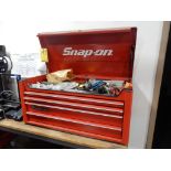 SNAP-ON 4-DRAWER TOOL CHEST W/MISC. CONTENTS - BIT DRIVER SETS