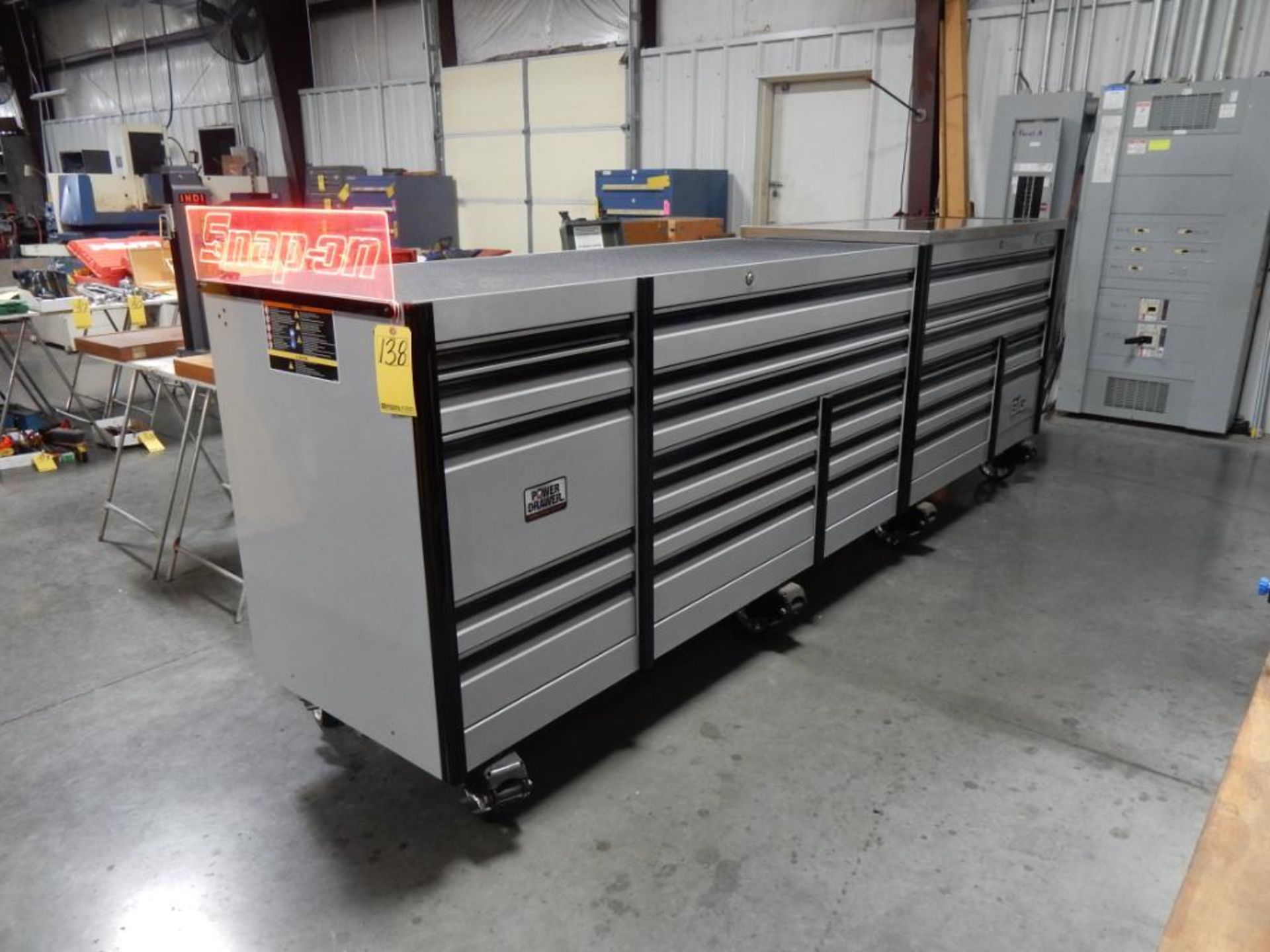 SNAP-ON ROLLING TOOL CABINET, M# KEXP725COPLE, 26-DRAWER, 30" X 12' X 49" T (INCLUDES CASTERS), LIGH