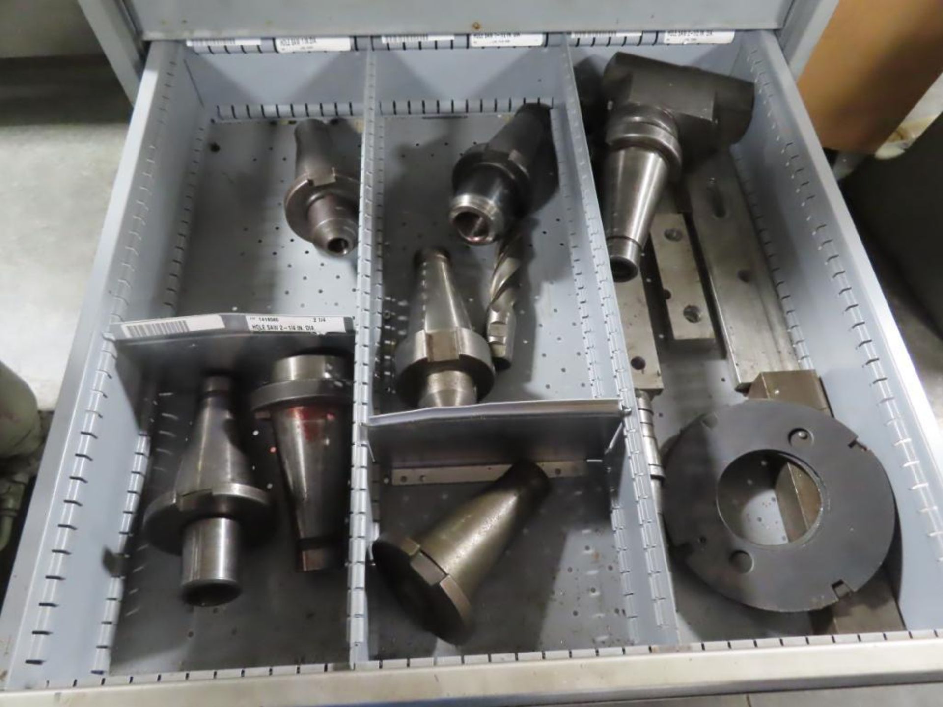 CONTENTS OF DRAWER - 50 TAPER TOOL HOLDERS
