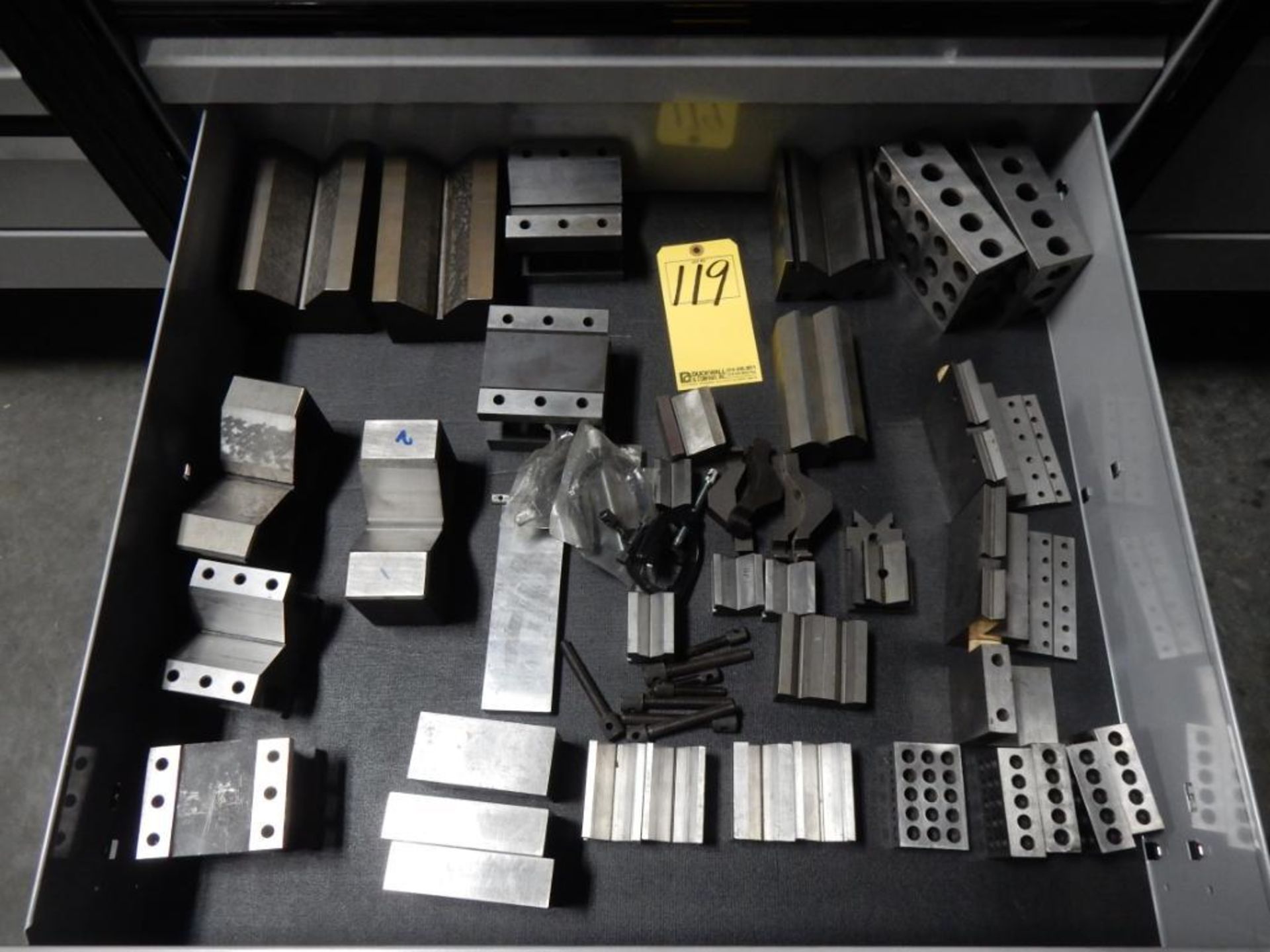 CONTENTS OF DRAWER - V-BLOCKS, 1-2-3 BLOCKS, ETC.