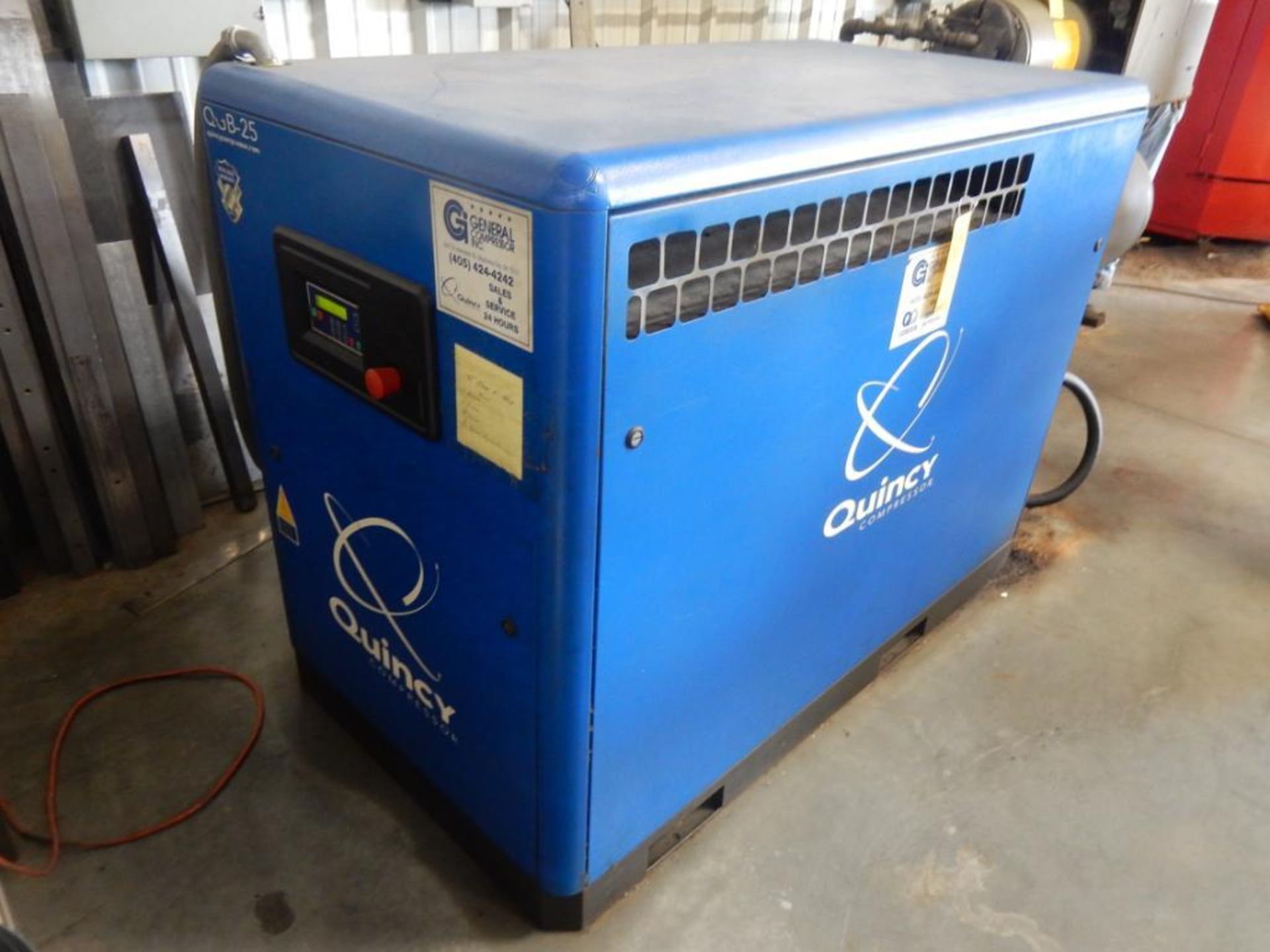 QUINCY QGB-25 ROTARY SCREW COMPRESSOR, ENCLOSED CABINET - Image 3 of 4