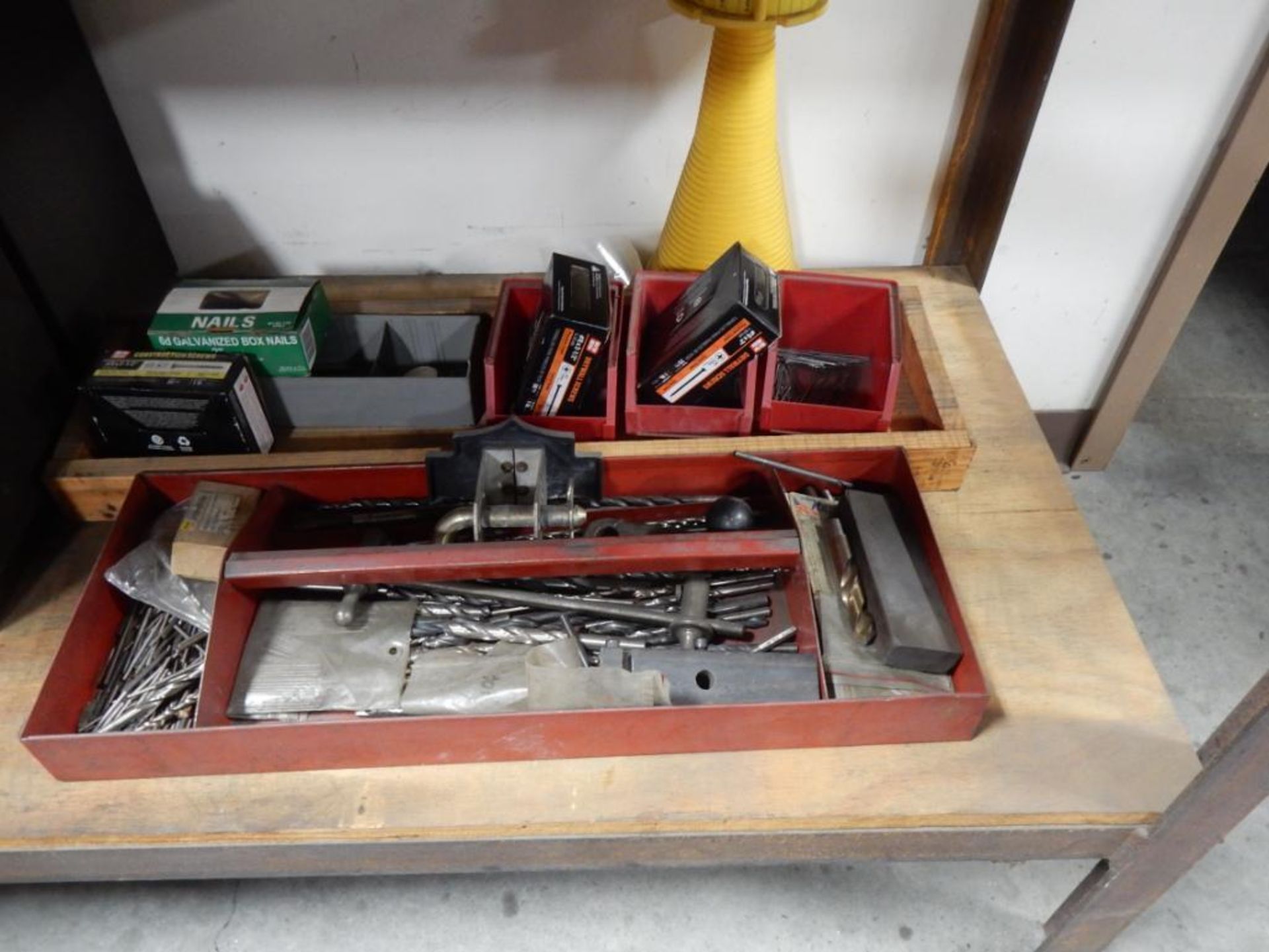 CONTENTS OF SHELF - EMPTY TOOL BOXES, BITS, TOOL TRAYS, TOOL BAG, ETC. - Image 2 of 4