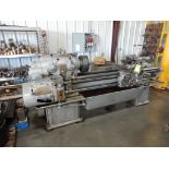 PRATT & WHITNEY ENGINE LATHE, M# C, S/N 230, 12" 3-JAW CHUCK, APPROX. 16.5" SWING X 58" CENTERS, QUI