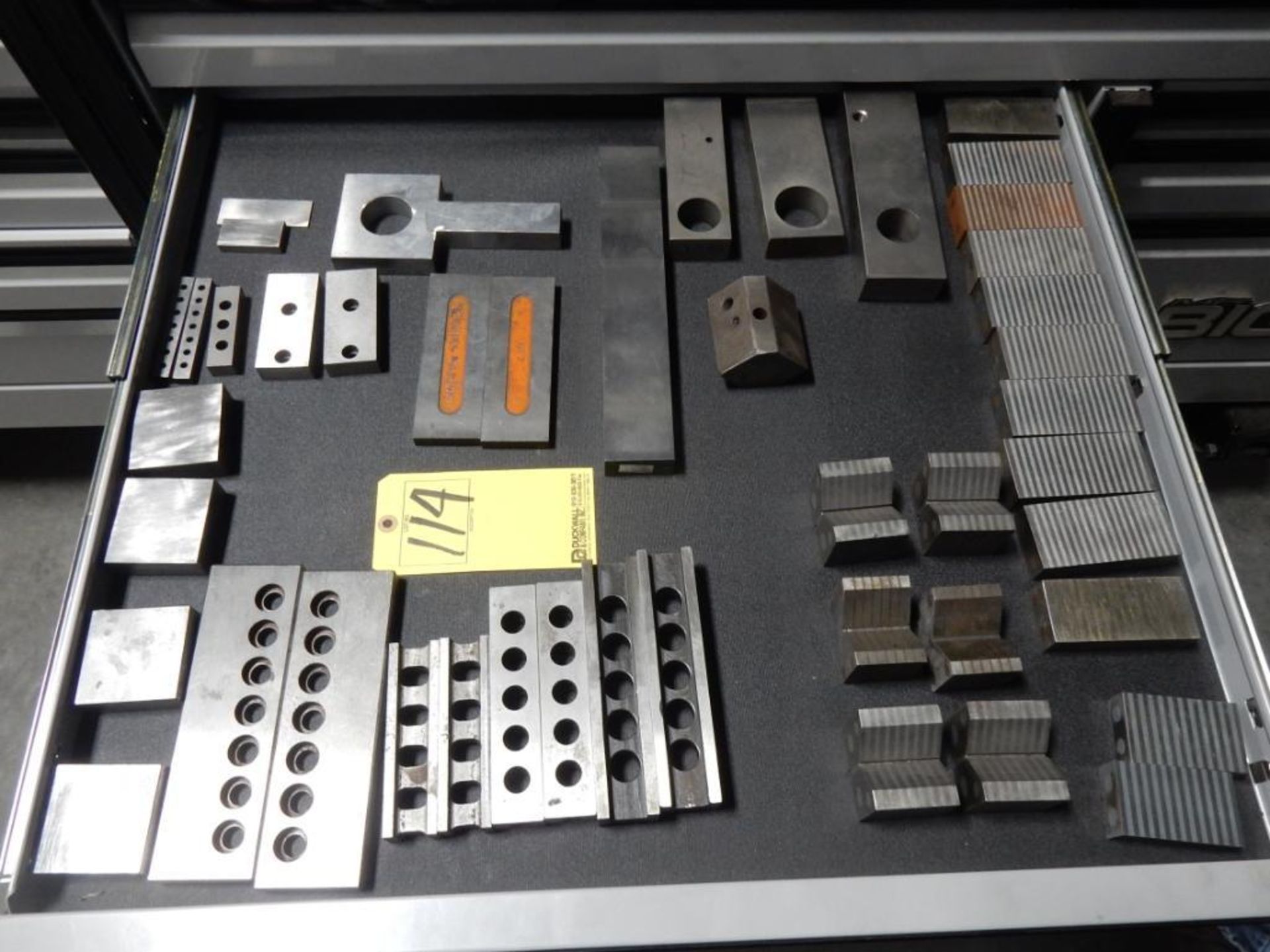 CONTENTS OF DRAWER - PARALLEL BARS, MAGNETIC BLOCKS, V-BLOCKS, ETC.