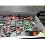 CONTENTS OF DRAWER - SNAP-ON SCREW DRIVER SETS, HEX KEYS, ETC.