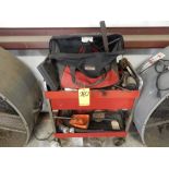 ROLLAROUND 2-TIER CART W/TOOL BAG & MISC. TOOLS