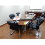 CONTENTS OF 2ND CONFERENCE ROOM TO INCLUDE - 4' X 8' FORMICA TOP 2-PIECE CONFERENCE TABLE, (5) CHAIR
