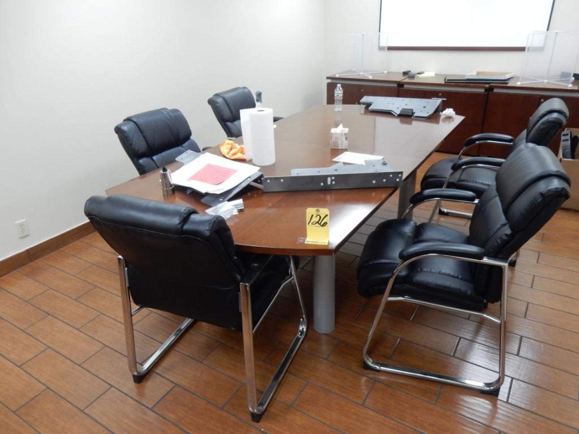 CONTENTS OF 2ND CONFERENCE ROOM TO INCLUDE - 4' X 8' FORMICA TOP 2-PIECE CONFERENCE TABLE, (5) CHAIR