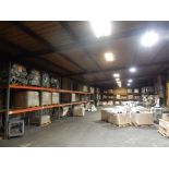 REMAINING ITEMS IN BAY TO INCLUDE - (14) PALLET RACK SECTIONS W/WIRE DECKING, MISC. AIR TANK INV., F
