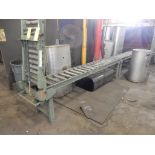 LOT HYTROL 14" NON-POWERED ROLLER CONVEYOR, APPROX. 150' T L W/PASS THRU'S & TRANSFER BALL STATIONS