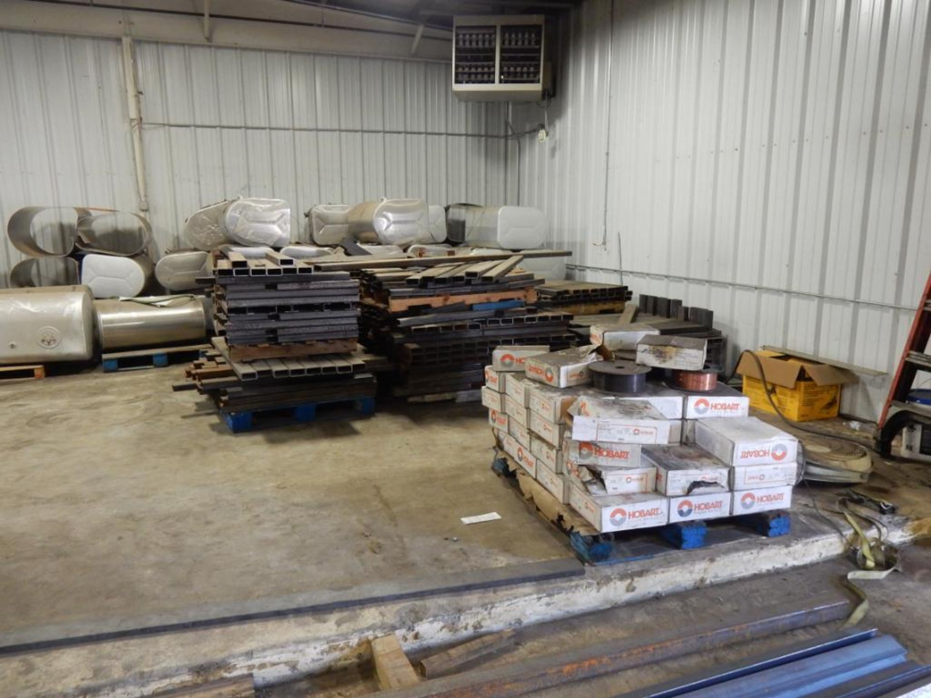 REMAINING CONTENTS IN BLDG. TO INCLUDE - (3) PALLET RACK SECTIONS, (5) SINGLE SIDE CANTILEVER RACKS, - Image 7 of 7