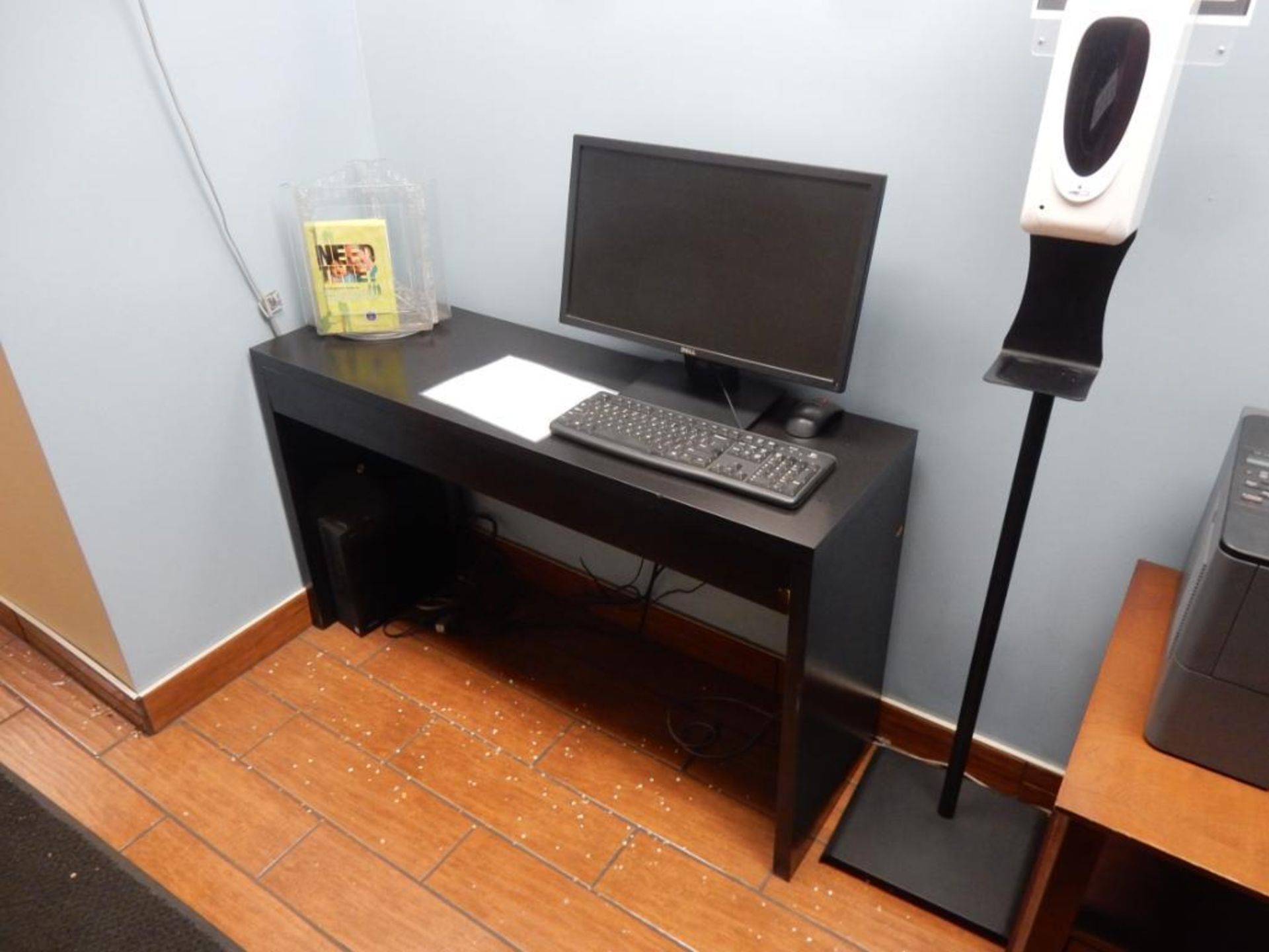 REMAINING CONTENTS OF WEST END OF OFFICE TO INCLUDE - SHELVING, (3) FORMICA TOP DESKS, FILE CABINETS - Image 4 of 4