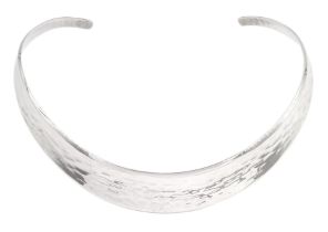 Swedish silver torque collar necklace