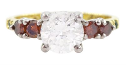 18ct gold round brilliant cut diamond ring