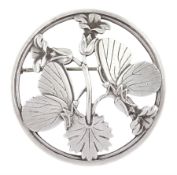 Silver butterfly brooch