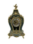 Continental - 20th century 8-day mantel clock in an 18th century Boulle style case