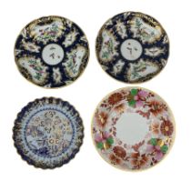 Group of 19th century English porcelain plates