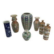 Group of Chinese and Japanese porcelain vases