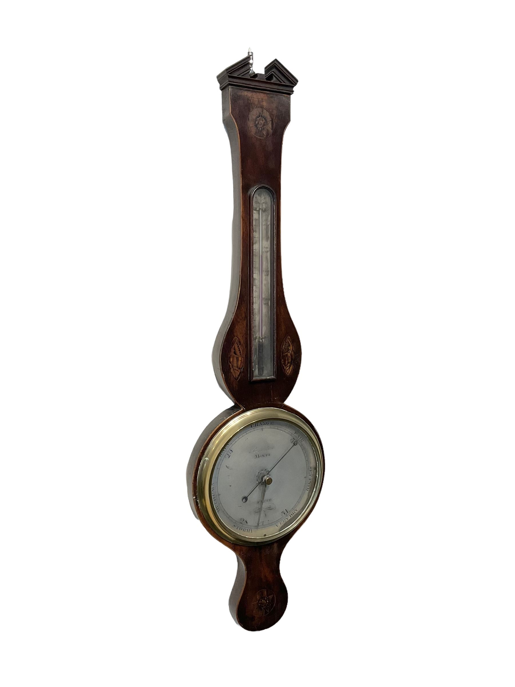Monti - George III mercury barometer c1810 - Image 5 of 5
