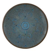 Chinese Republic Cloisonne circular plate