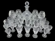 Quantity of Webb Corbett Georgian pattern table glass comprising six tumblers