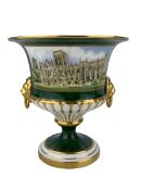 Royal Worcester limited edition campana shape urn to commemorate the restoration of York Minster