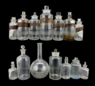 19th century and later glass apothecary bottles and jars
