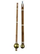 2 longcase pendulums with suspensions intact