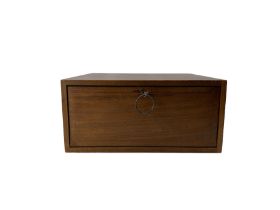 20th century mahogany coin cabinet by H. S. Swann