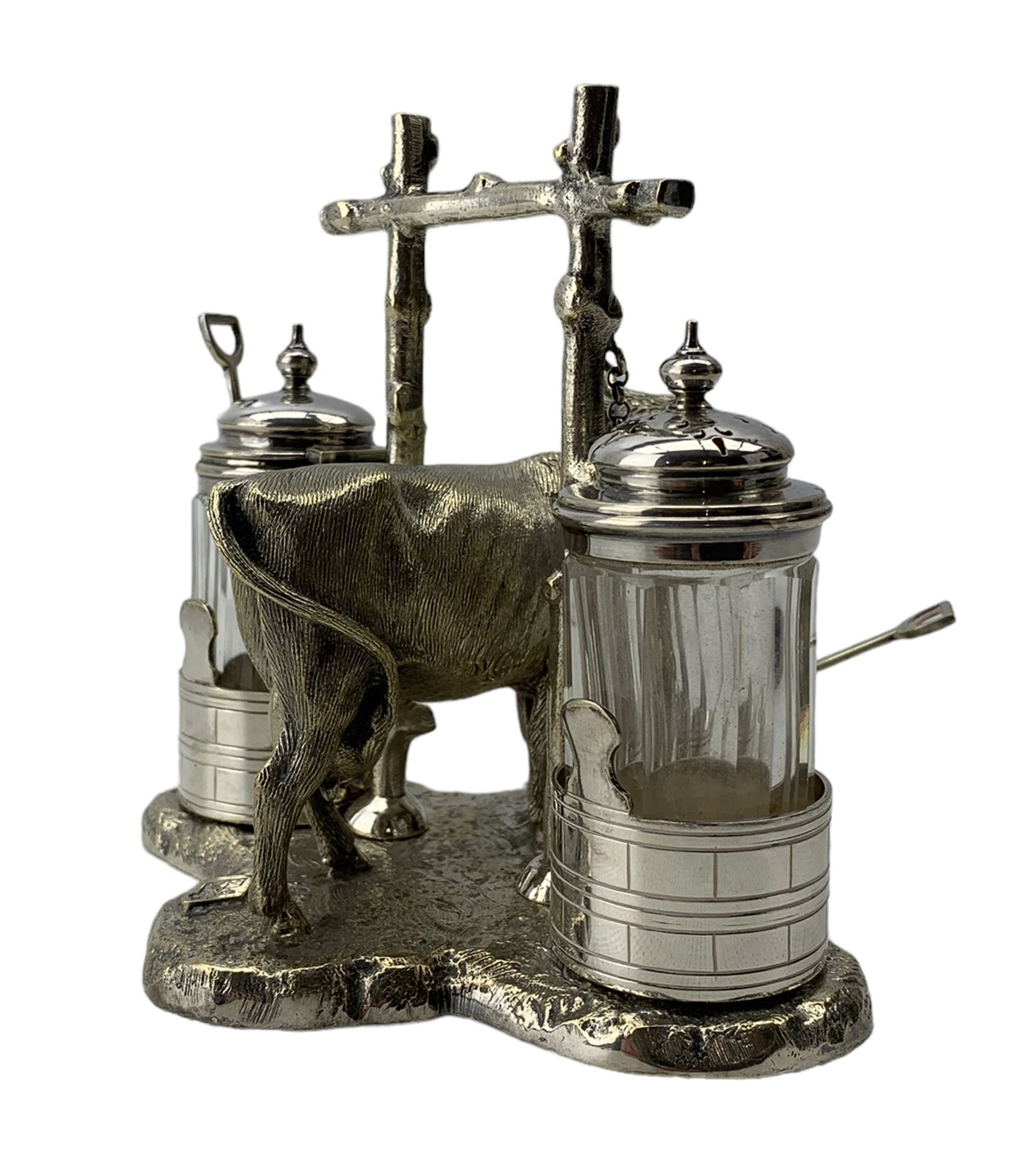 Victorian silver plated novelty cruet by Thomas Wilkinson - Image 4 of 5