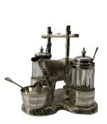 Victorian silver plated novelty cruet by Thomas Wilkinson