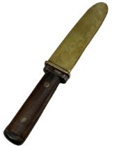 Military knife with brass scabbard