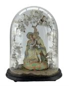 19th century bisque porcelain group of a courting couple