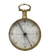George III magnetic pocket compass by Fraser & Son