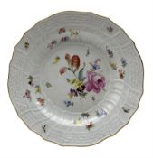 Late 18th century Meissen circular dish