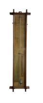 Fitzroy oak cased barometer - late 19th century c1890