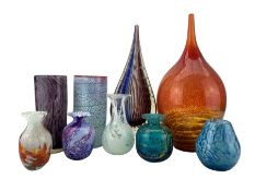 Mottled studio glass vase by Taylor Backes