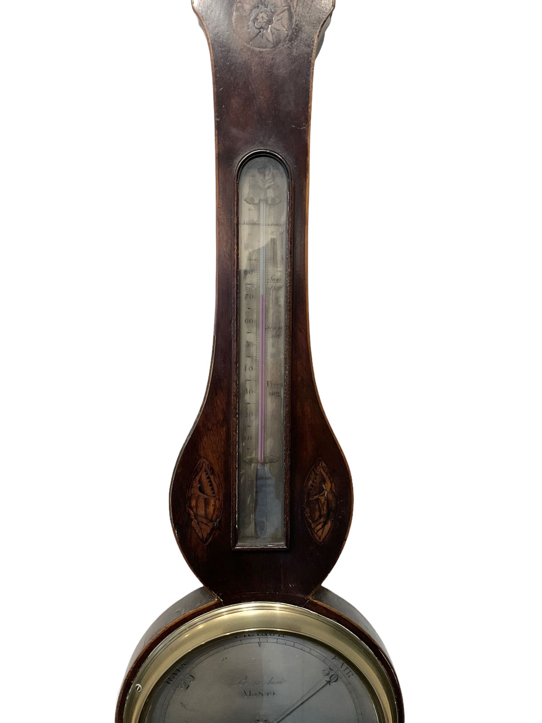 Monti - George III mercury barometer c1810 - Image 3 of 5