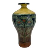Belgian Art Nouveau stoneware pottery vase