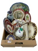18th/19th century and later ceramics including cabinet plates