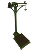 H. Fereday & Sons London - 19th century green painted cast iron sack scales