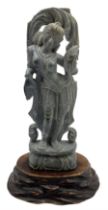 Early 20th century Indian carved soapstone figure of Parvati