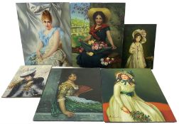 Collection of still lifes depicting fashionable ladies
