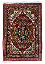 Persian Qum crimson ground rug