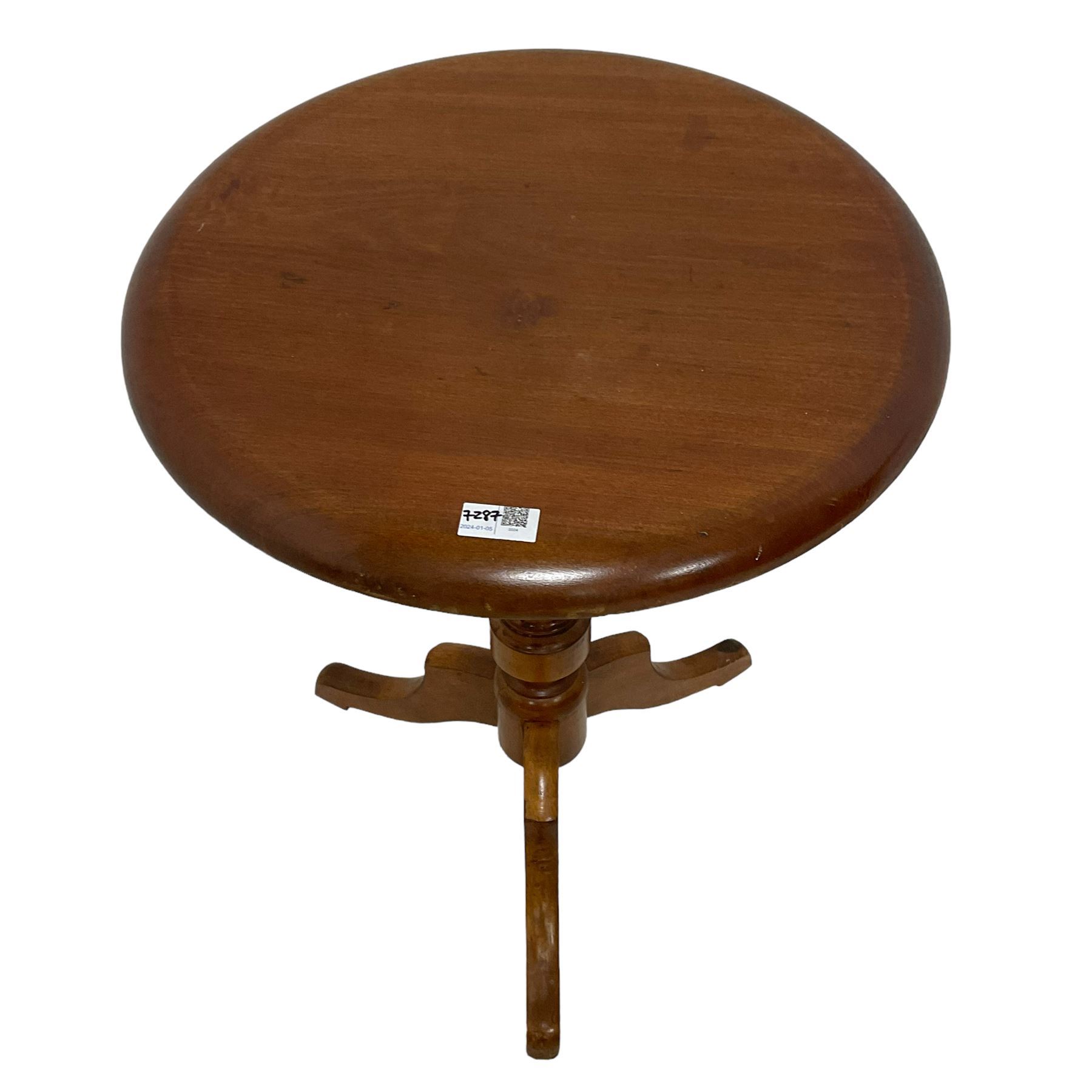 Victorian mahogany tripod table - Image 2 of 3