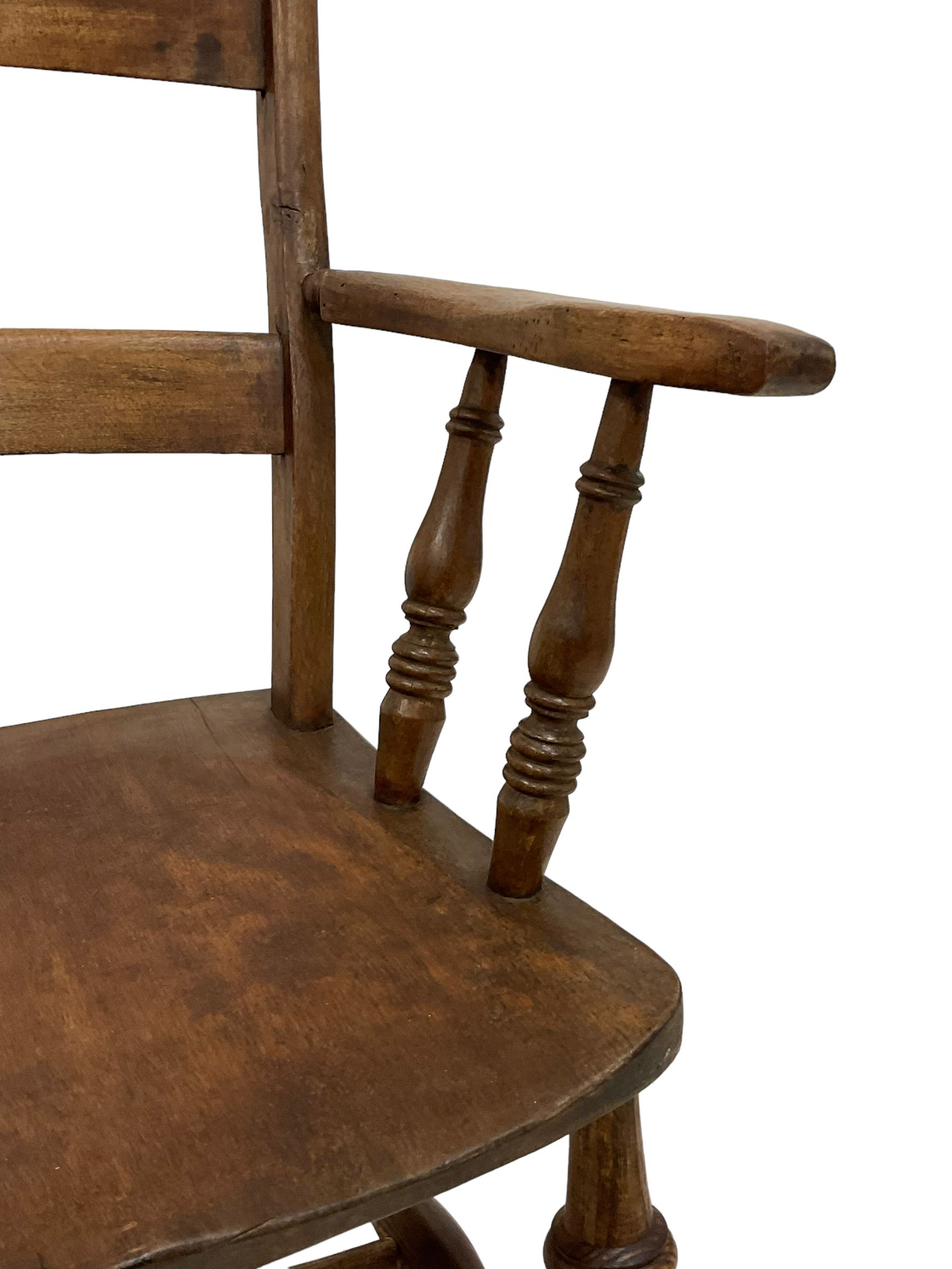 Elm and beech farmhouse armchair - Image 2 of 6