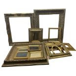 Large collection of heavy gilt ornate frames