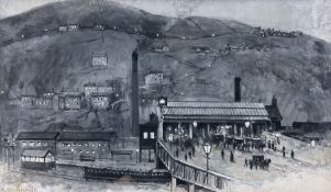 A Barraud (British Early 20th century): 'Halifax Station'