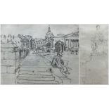 Attrib. Walter Richard Sickert (British 1860-1942): 'Tuileries Garden' and a London Square with Clas